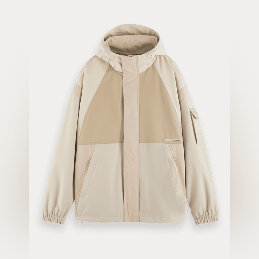 NWT Scotch & Soda Lightweight Colorblock Jacket ‘Cream’- LARGE - Picture 3 of 13